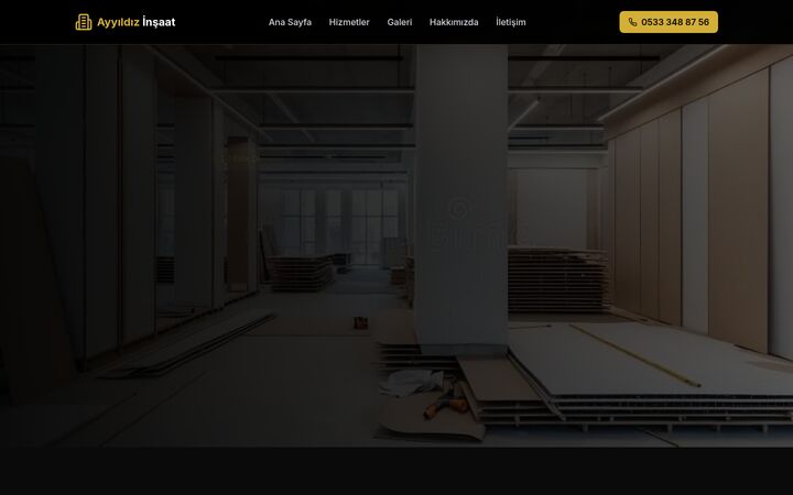 Ayyıldız Tadilat web sitesi ekran görüntüsü