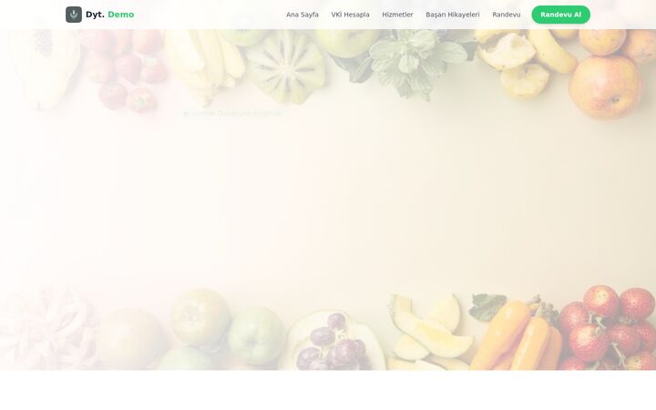 Diyetisyen Sitesi web sitesi ekran görüntüsü